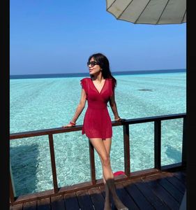 Soneva Red Swim Suit Dress