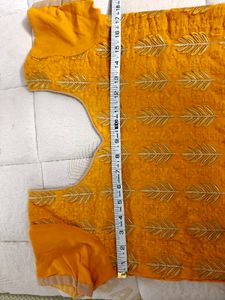 Embroidered Yellow Kurta Set