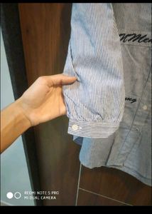 Striped Cat Pocket Shirt
