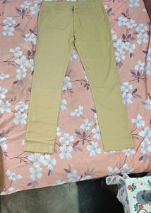 Biege Colour Chinos For Men Size 32
