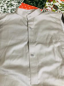 Men's Grey Kurta Pajama Set
