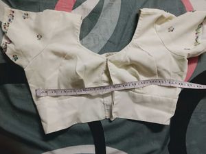 Elegant Cream Blouse with Embellishments