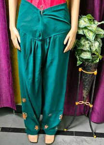 Elegant Teal Embroidered Dupatta &amp; Pant Set