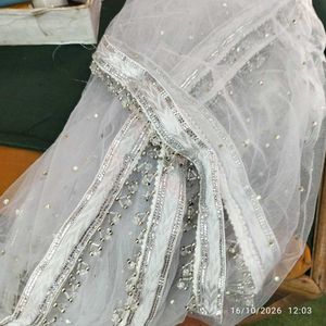 Stunning White  net Lehenga Choli