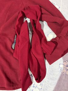 Elegant Red Peplum unused  Top