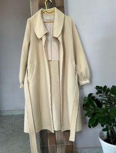 Stylish Beige Belted Coat