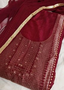 Partywear Unstitched Suit Set