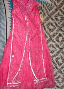 Pink Embellished Anarkali Dress