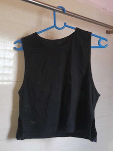 Black Crop Tank Top