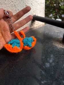 Crocheted Butterfly Keychain 🦋🌹