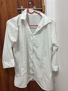 Classic White Collared Button-Down Shirt