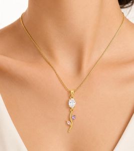 Anti tarnish tulip Pendant Necklace