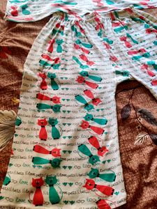 Cat Print Set for Women