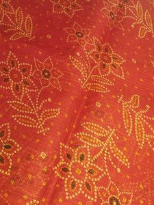 Orange Bandhani Saree