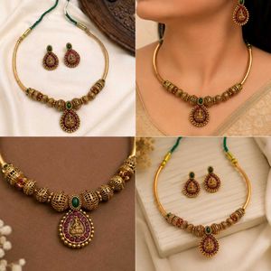 Traditional Antique Gold Plated Lakshmi Pendant