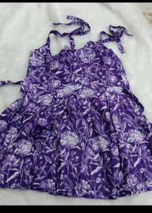 Purple Floral Print Top