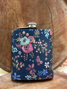 Handmade Decoupaged Hip Flask 🌸