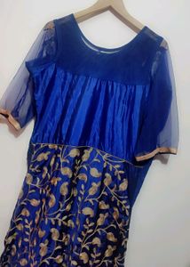 Navy Blue Party Wear Long Gown 38 Bust