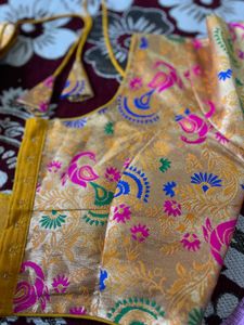 Vibrant Brocade Peacock Blouse