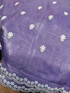 Stunning Ombre Saree with Embroidery and pearl