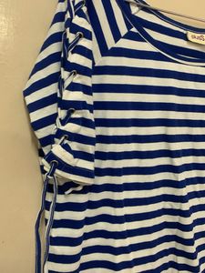Blue &amp; White Striped Top