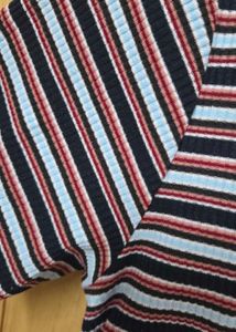 Striped Tee with Drawstring Detail