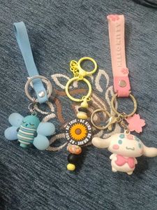 combo offer 3 piece keychain Cute Character Keycha