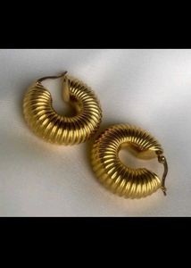 Gold Plated Hoop Earrings pack of 2
