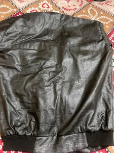 unisex  Black Faux Leather Jacket