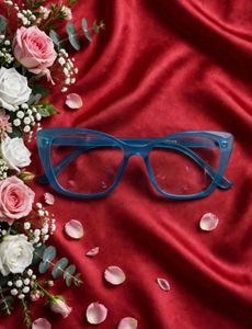 Eyemyeye Nerdlane Blue Full Frame Cat Eye Glasses