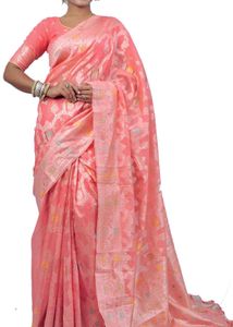 New Banarasi Soft Cotton Linen Saree