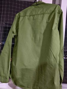 Spykar JNS Olive Green Cotton Shirt
