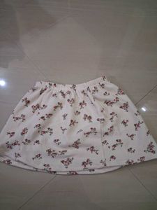 pyjama short floral skirt