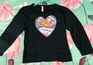Retro Heart Graphic Long Sleeve Tee