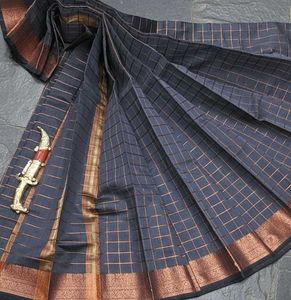 Elegant Checked Saree