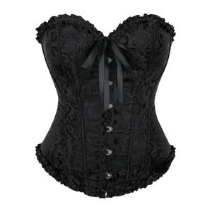 Black Motif Corset Top