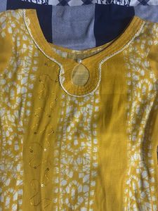 Yellow Kurta Set with Pants