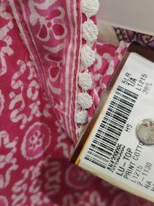 Pink Floral Print Kurta