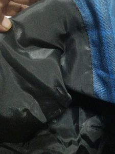 Men's Blue Check Nehru Jacket