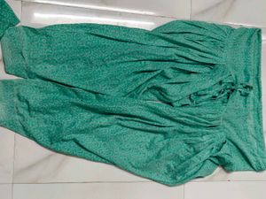 Teal Printed salwar suite
