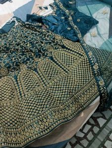 Embroidered Teal Lehenga Choli Set
