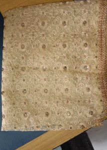 Embroidered Net Dupatta with Sequins