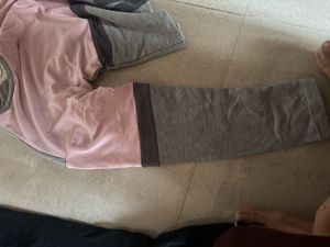 COMBO Flared Black Jeans &amp; Pink Graphic Top Set