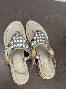 Mirror Work Ethnic & Casual Flats
