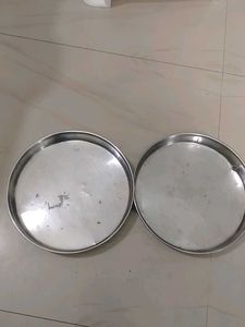 Set of 2 Stainless Steel Plates
