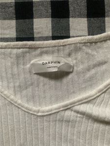 White Ribbed Cropped Long Sleeve Top