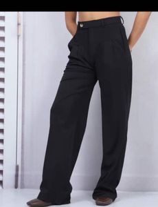 Classic Black Wide-Leg Pants