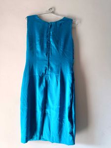 Stunning Teal Ruffled Sheath Dress