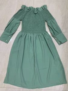 Chic Smocked Off-Shoulder Midi Dress