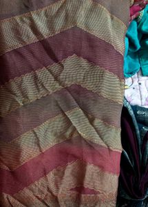 Elegant Striped Silk Blend Saree